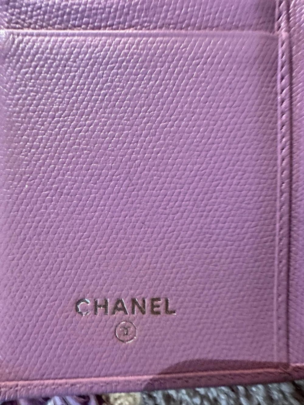 CHANEL Lilac Caviar Leather Long Wallet with Silver CC Snap - Picture 4 of 9